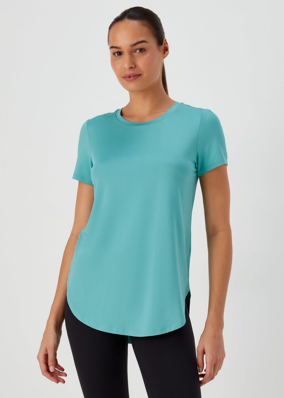 Souluxe Aqua Longline Sports T-Shirt