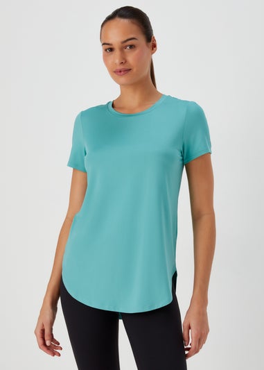 Souluxe Aqua Longline Sports T-Shirt