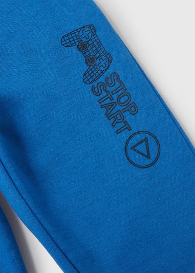 Boys Cobalt Blue Gamer Print Co Ord Joggers (7-13yrs)