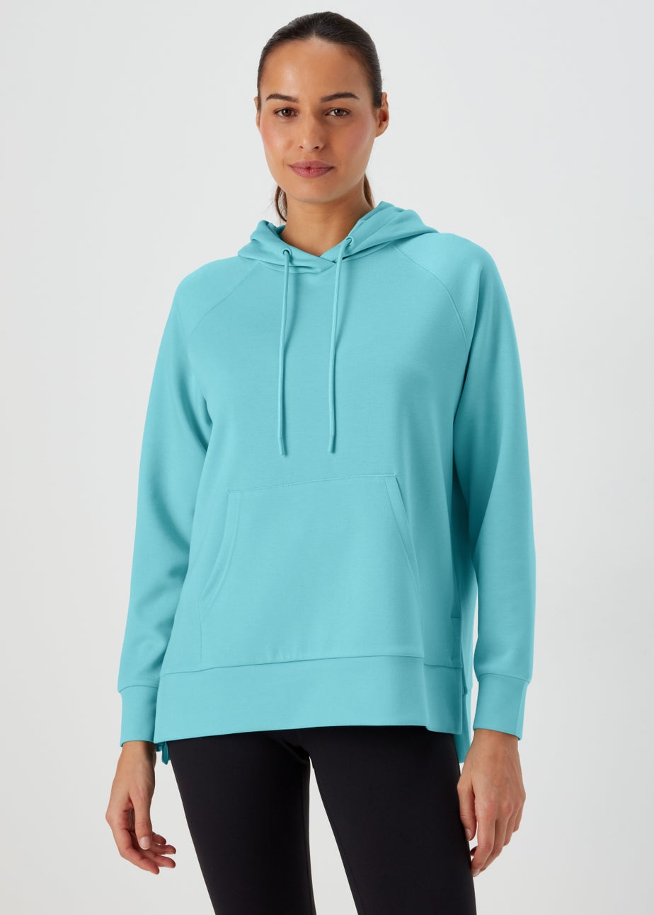 Souluxe Aqua Longline Sports Hoodie