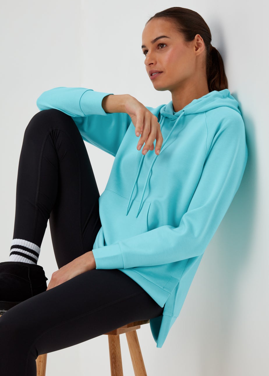 Souluxe Aqua Longline Sports Hoodie
