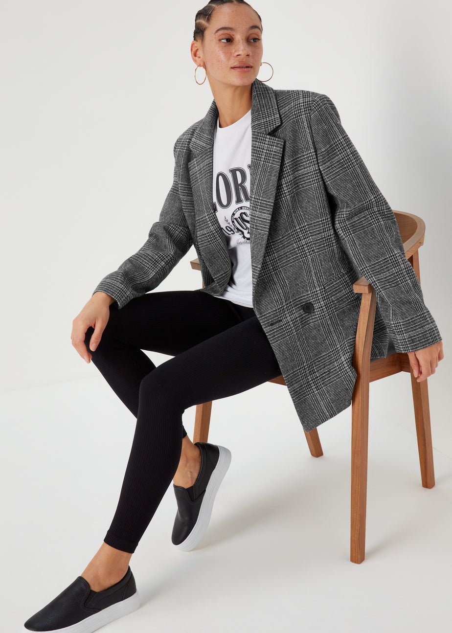 Black & White Check Blazer