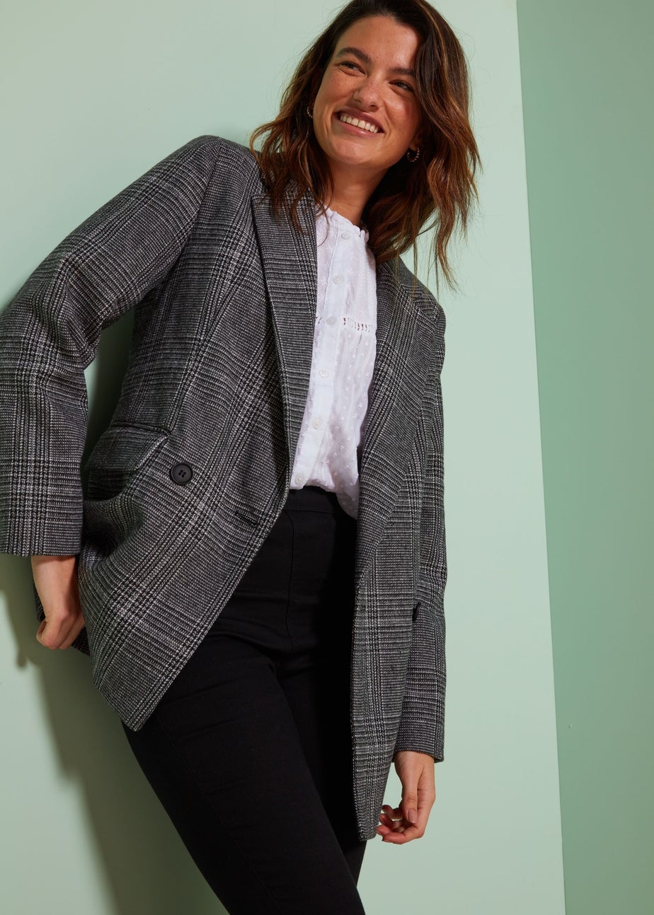 Black & White Check Blazer