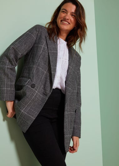 Black & White Check Blazer