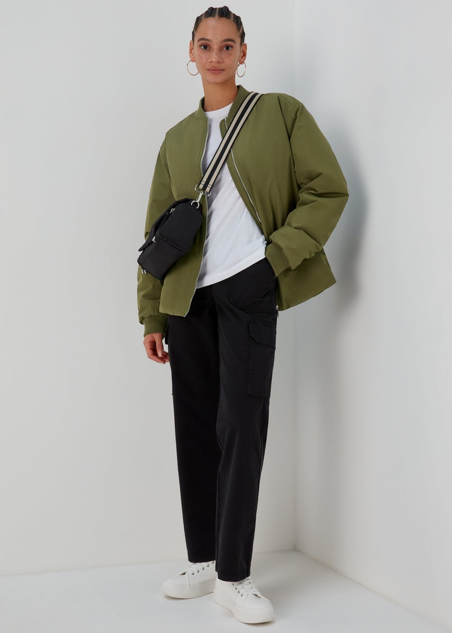 Khaki Padded Bomber Jacket
