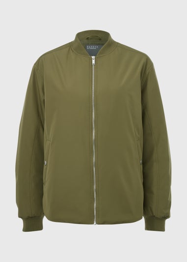 Khaki Padded Bomber Jacket