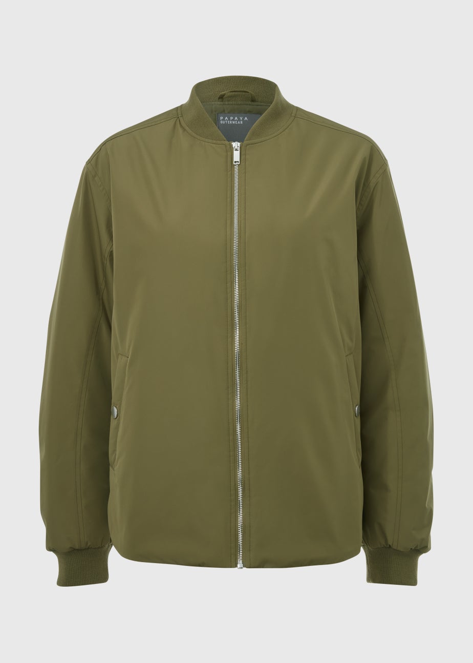 Khaki Padded Bomber Jacket