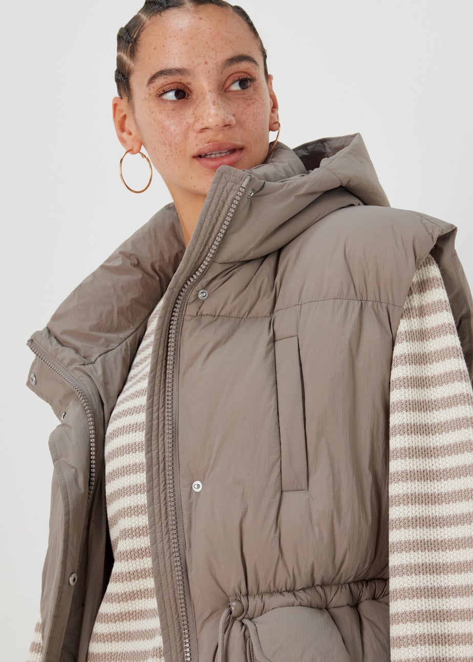 Beige Padded Gilet