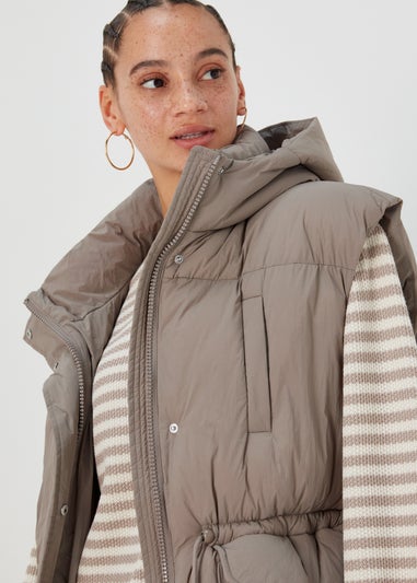 Beige Padded Gilet