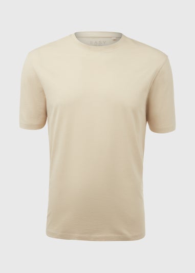 Beige Essential Crew Neck T-Shirt