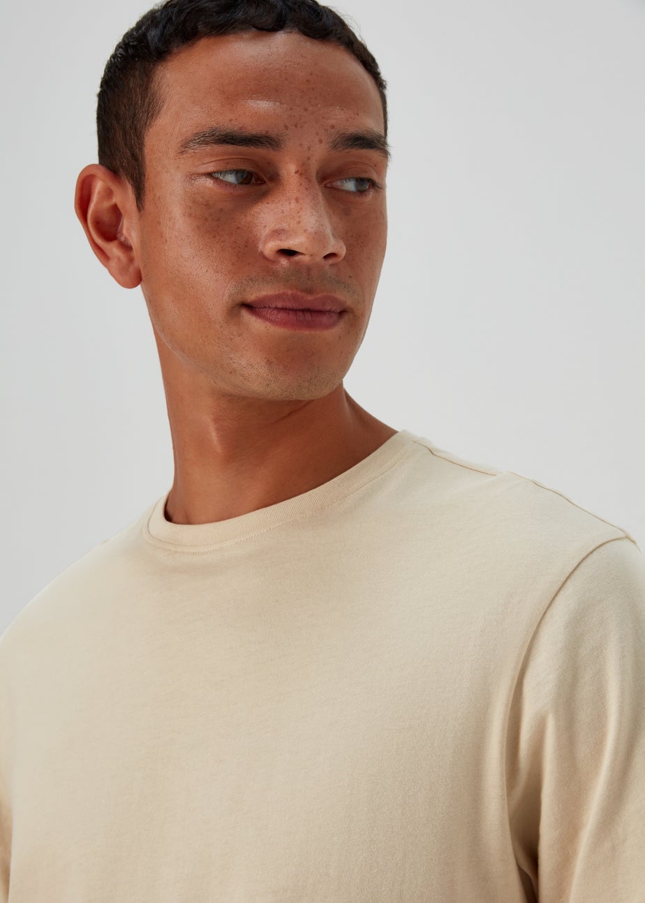 Beige Essential Crew Neck T-Shirt