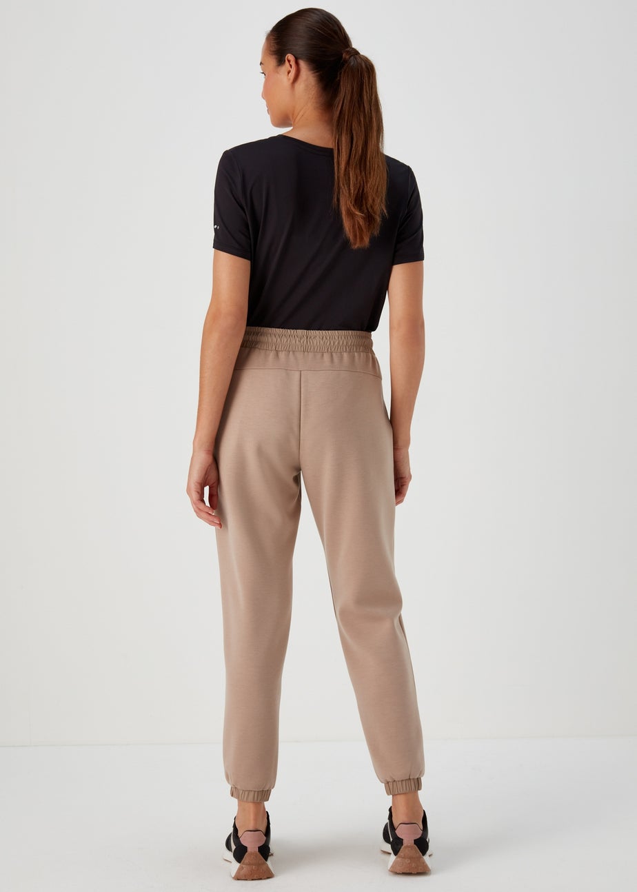 Souluxe Beige Woven Co Ord Sports Joggers