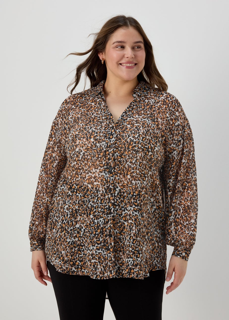 Et Vous Animal Print Blouse