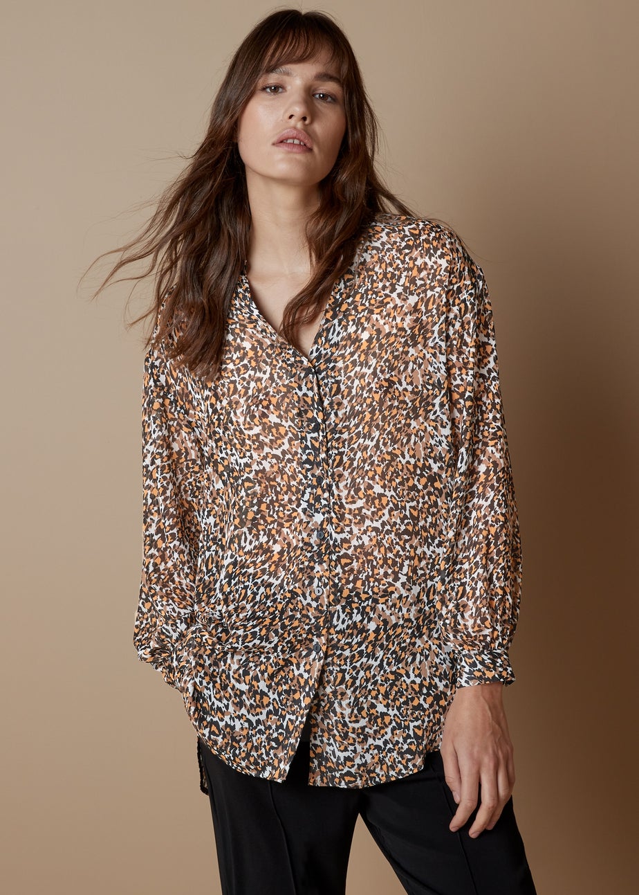 Et Vous Animal Print Blouse