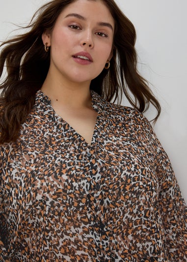 Et Vous Animal Print Blouse
