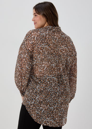 Et Vous Animal Print Blouse