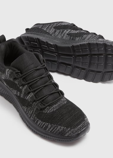Black Mesh Running Trainers