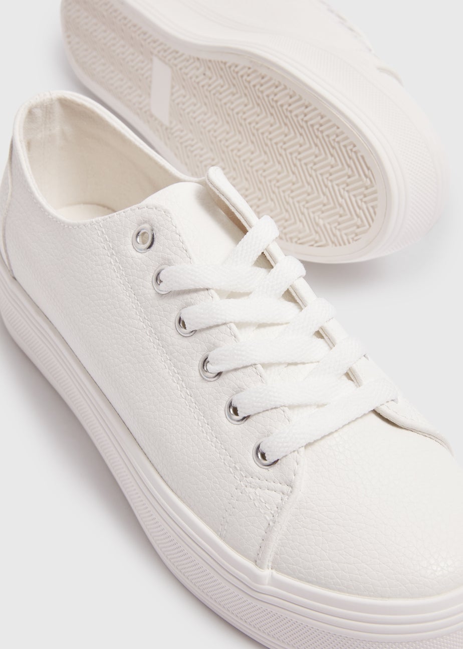 White Platform Trainers