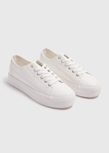 White Platform Trainers