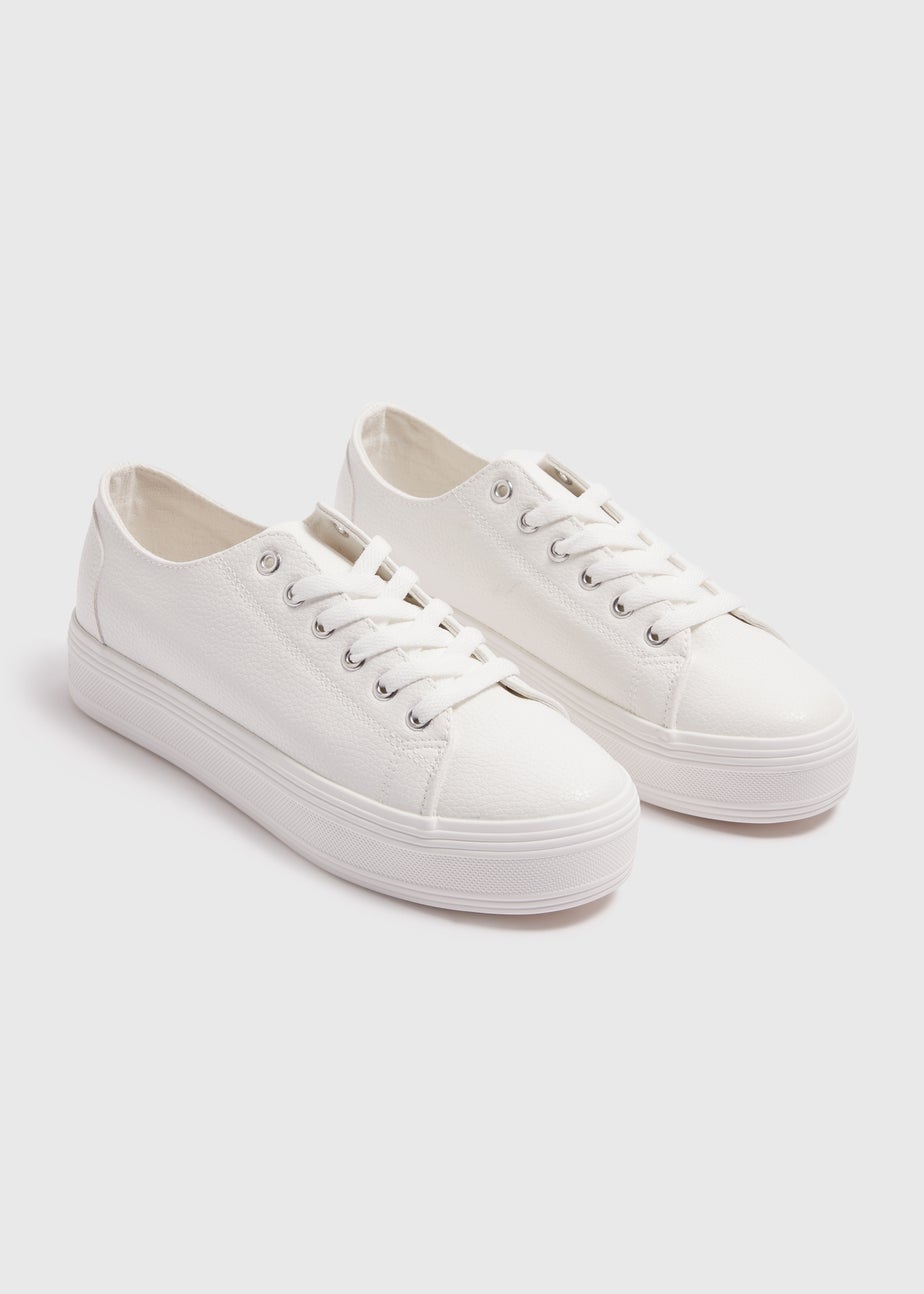 White Platform Trainers