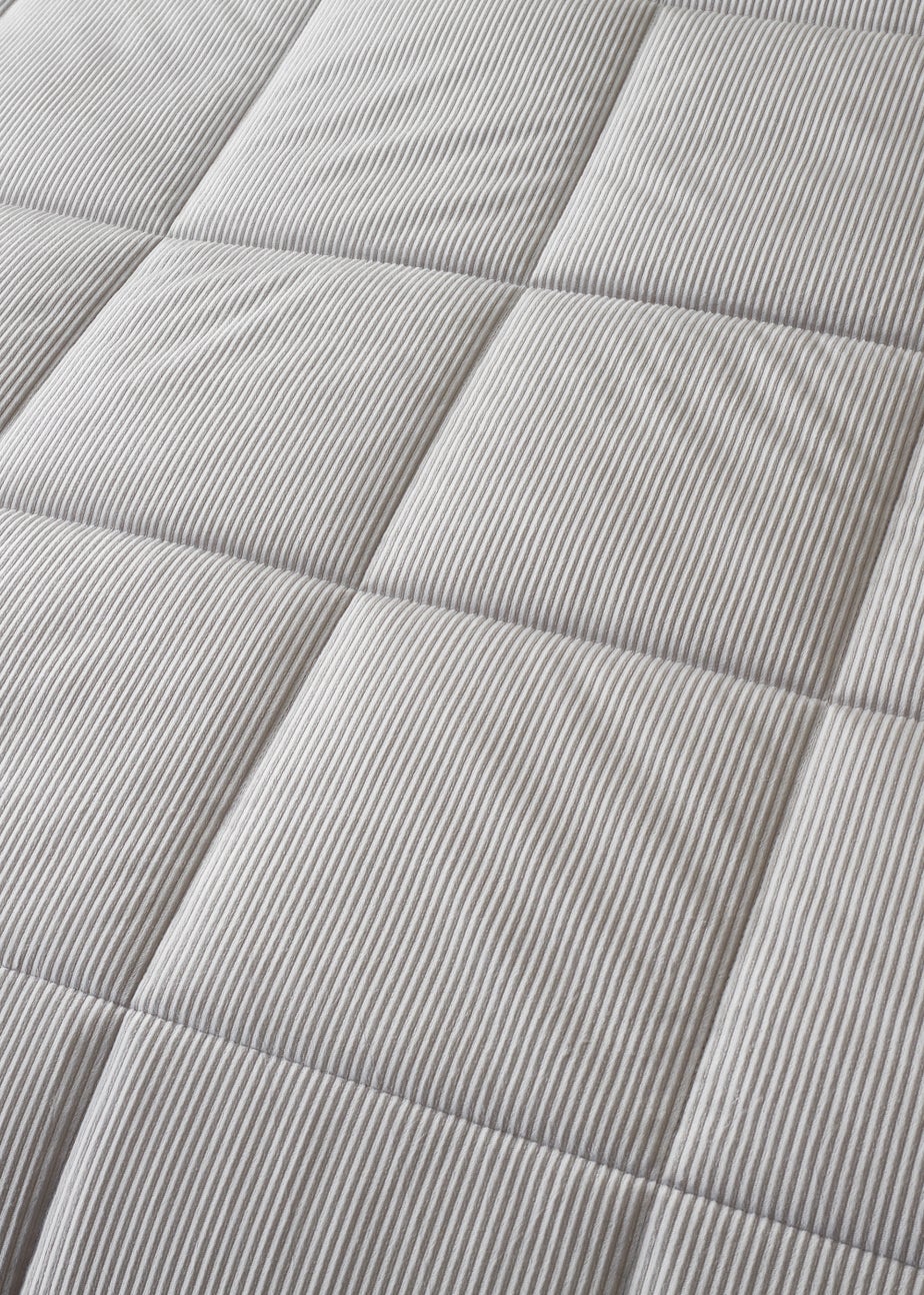 Catherine Lansfield Silver Cosy Cord Coverless Comforter Duvet (200x220cm)