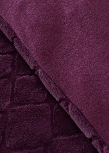 Catherine Lansfield Cosy Diamond Faux Fur Duvet Cover Set