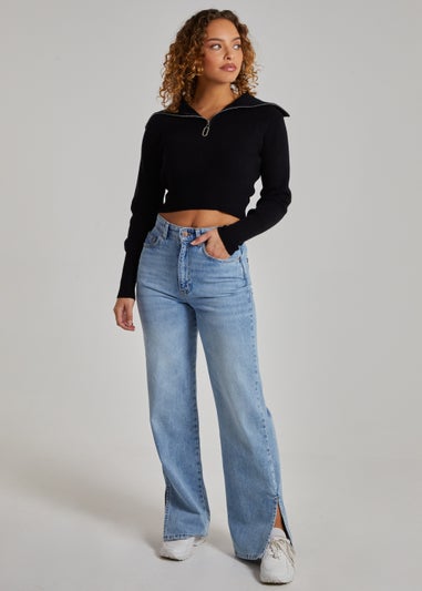 Pink Vanilla Black Zip Up Jumper