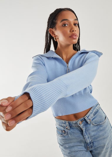 Pink Vanilla Blue Zip Up Jumper