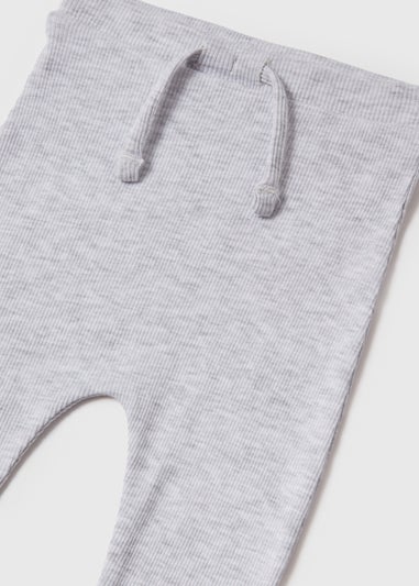 Baby Grey Ribbed Joggers (Newborn-18mths)