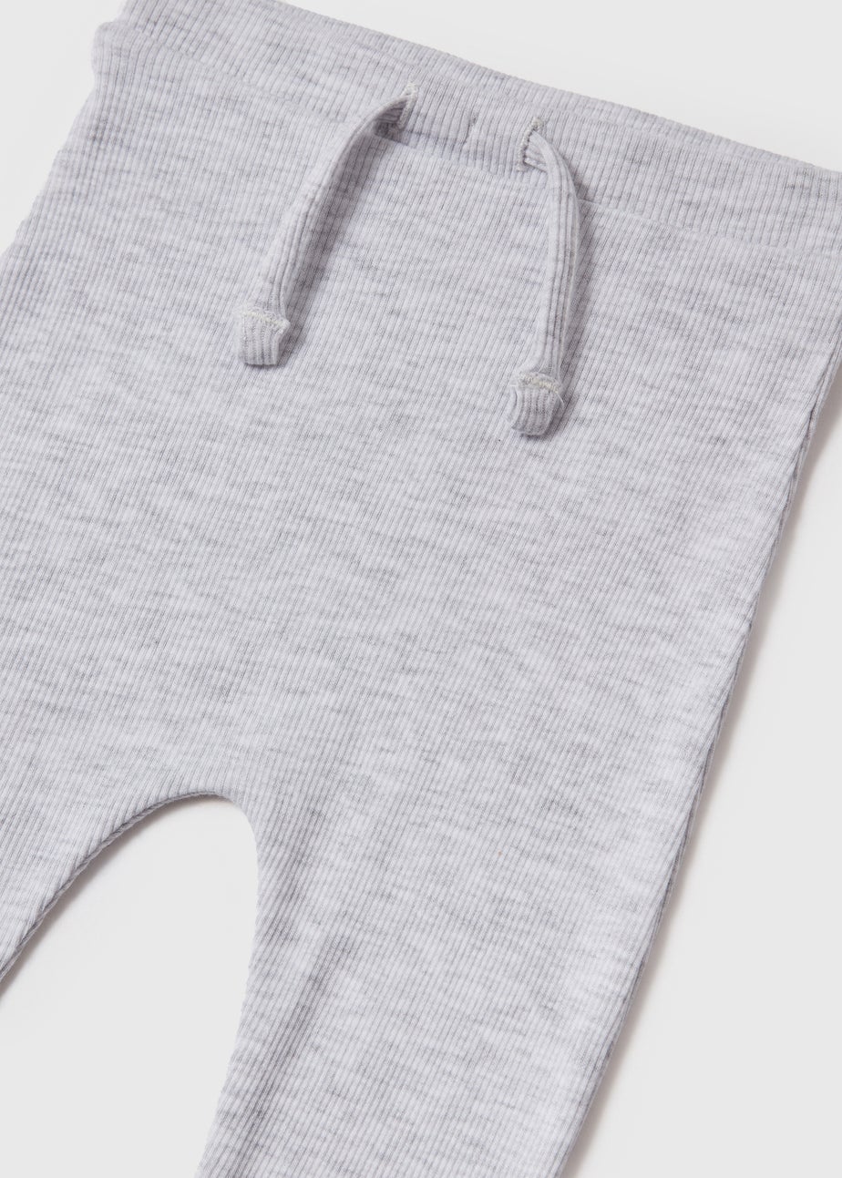 Baby Grey Ribbed Joggers (Newborn-18mths)