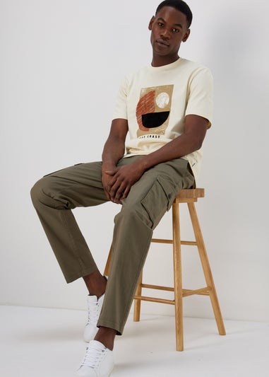 White Abstract Antique Coast T-Shirt