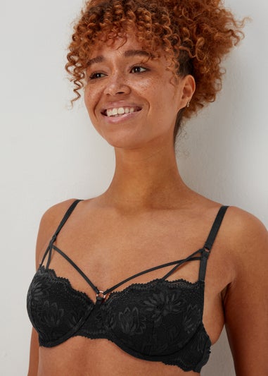 Black Strappy Bra