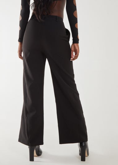 Pink Vanilla Black Wide Leg Trousers