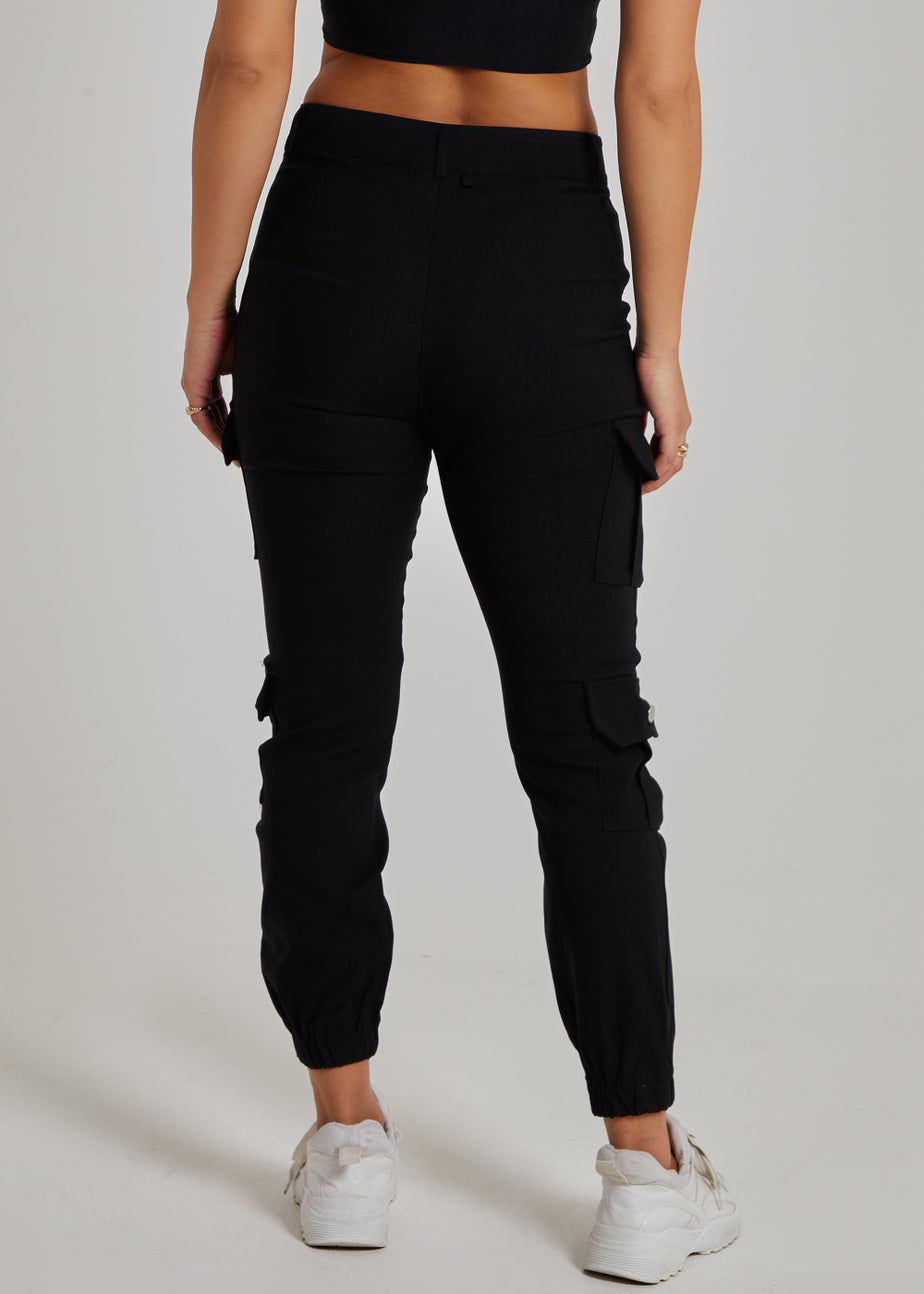 Pink Vanilla Black Multi Pocket Cuffed Cargo Pant