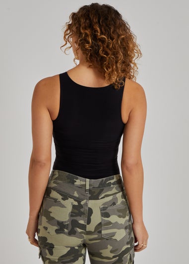 Pink Vanilla Black Slinky High Neck Bodysuit