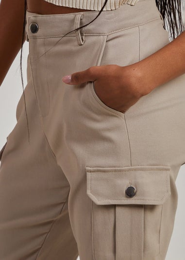 Pink Vanilla Stone Multi Pocket Cuffed Cargo Pant