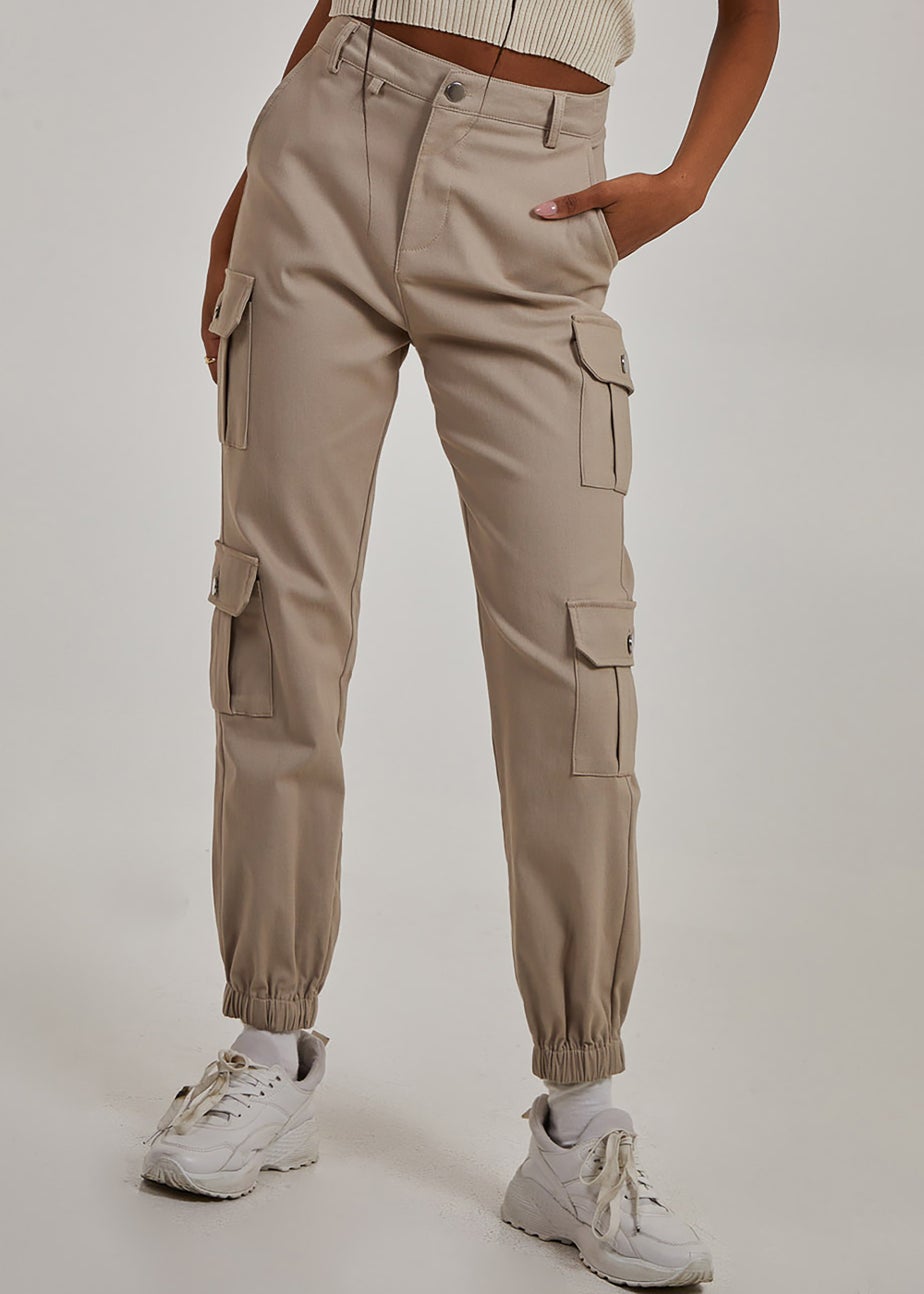 Pink Vanilla Stone Multi Pocket Cuffed Cargo Pant
