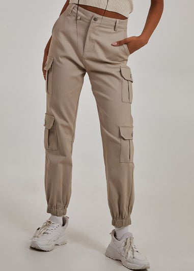 Pink Vanilla Stone Multi Pocket Cuffed Cargo Pant