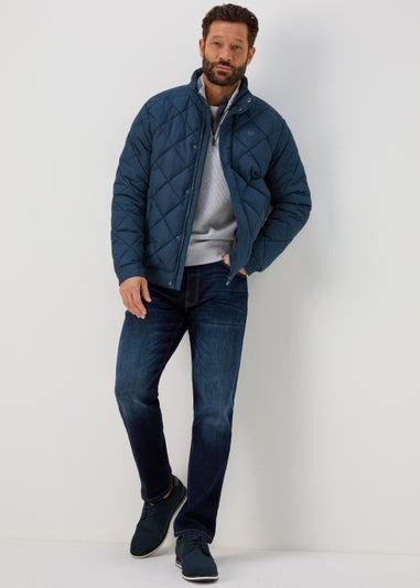 Lincoln Teal Diamond Quilt Jacket