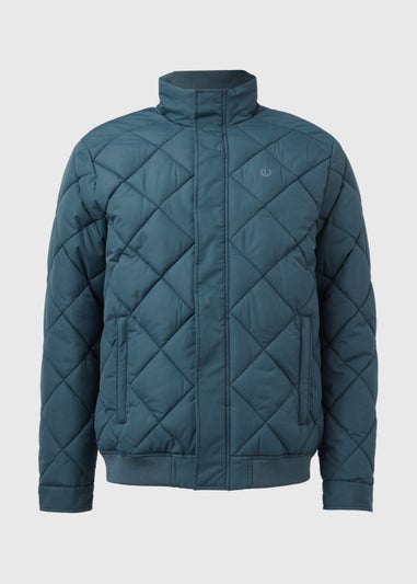 Lincoln Teal Diamond Quilt Jacket