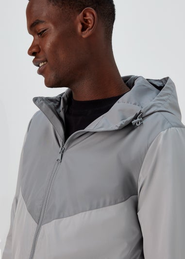 Grey Windbreaker Jacket