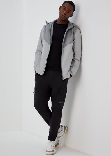 Grey Windbreaker Jacket