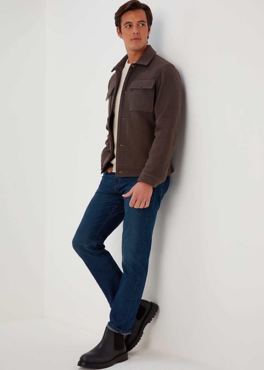 Brown Button Up Shacket