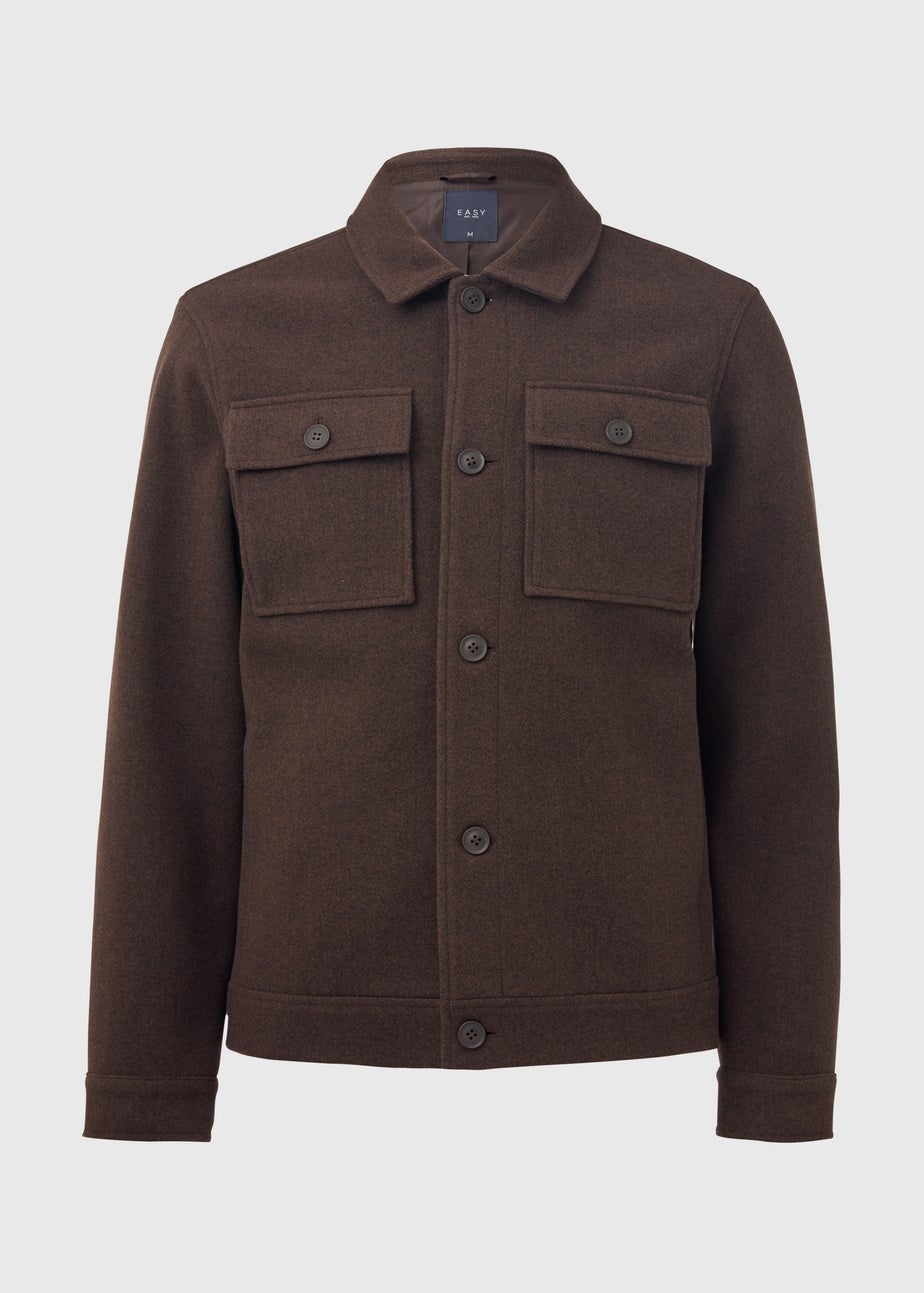 Brown Button Up Shacket