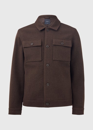 Brown Button Up Shacket