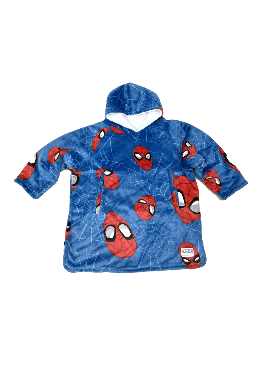 HUGZEE Spiderman Heads Up Wearble Hooded Throw
