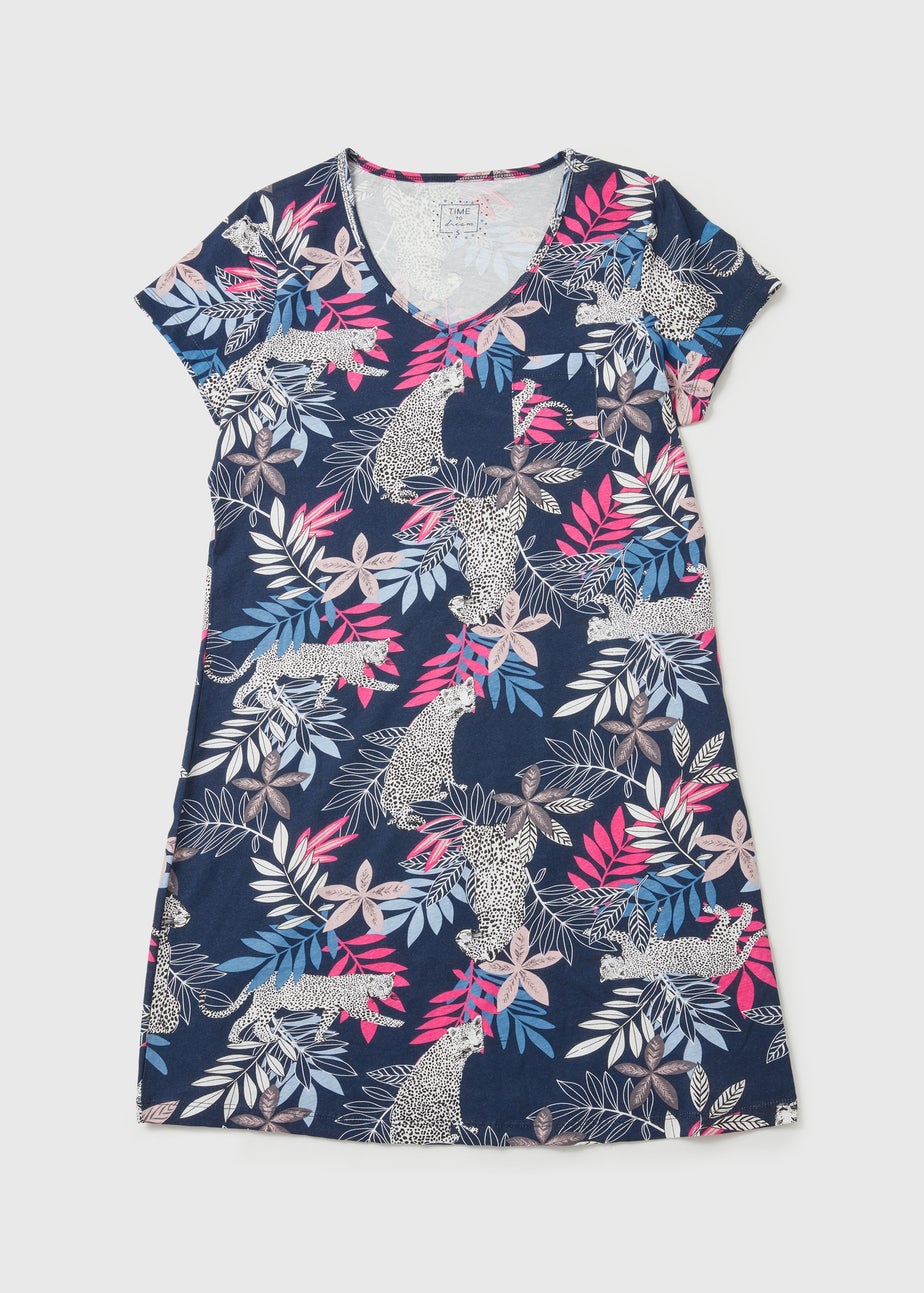 Navy Leopard Print Nightie
