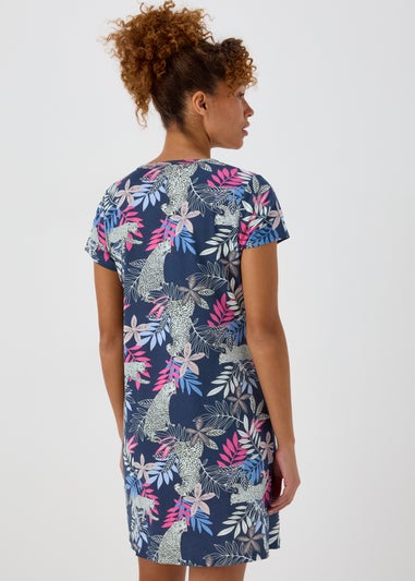 Navy Leopard Print Nightie