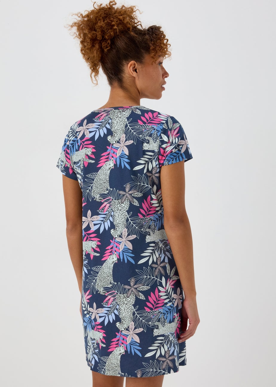 Navy Leopard Print Nightie
