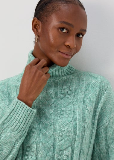 Aqua Cable Knit Jumper